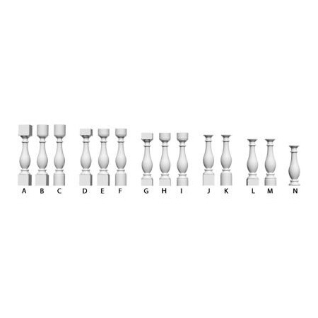 Ekena Millwork Ekena FiberThane Legacy Baluster, 5"W x 24"H BAL05X24LG-I